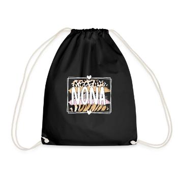 Nona Grandma Mother's Day Gift Nona Grandmother Sweet - Drawstring Bag - black - Front