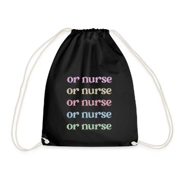 Surgical Nurse Surgical Nurse Nurse - Drawstring Bag - black - Front