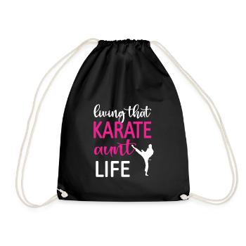 Meilleur cadeau de tante de karaté Tante fière de karaté - Sac de sport léger - noir - Devant