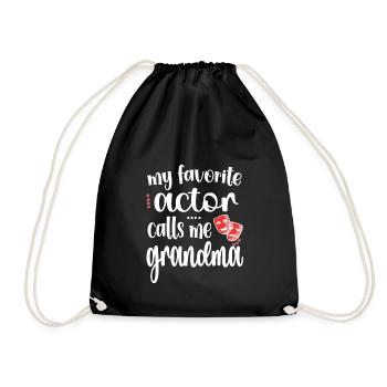 Proud Theatre Grandma Theatre Actor Grandmother - Drawstring Bag - black - Front