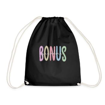 Stolze Bonus-Oma Geschenk Beste Stiefgroßmutter - Turnbeutel - Schwarz - Vorne