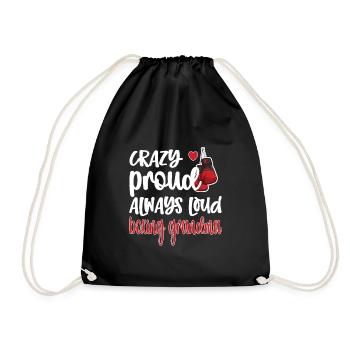 Boxoma fier boxe grand-mère boxeur grand-mère cadeau - Sac de sport léger - noir - Devant