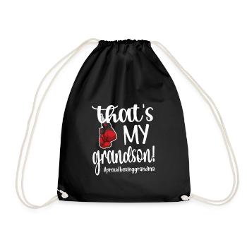 Boxoma fier boxe grand-mère boxeur grand-mère cadeau - Sac de sport léger - noir - Devant