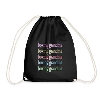 Boxoma fier boxe grand-mère boxeur grand-mère cadeau - Sac de sport léger - noir - Devant