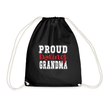 Boxoma Coffret Cadeau Grand-mère Fière Boxer Grand-mère - Sac de sport léger - noir - Devant