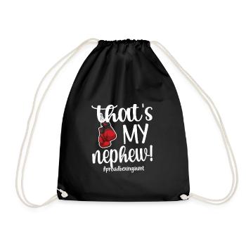 Boxing Aunt Gift Box Aunt By Boxer Proud Aunt - Drawstring Bag - black - Front