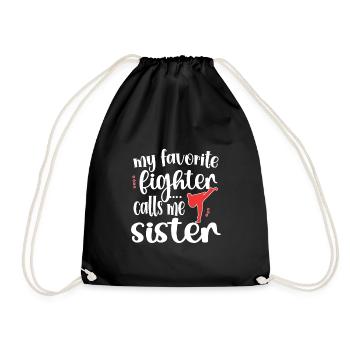 Taekwondo Sister Proud Taekwondo Sister - Drawstring Bag - black - Front