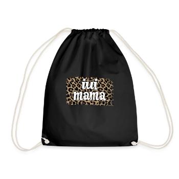 Proud IUI Mama IUI Intrauterine Insemination Mama - Drawstring Bag - black - Front