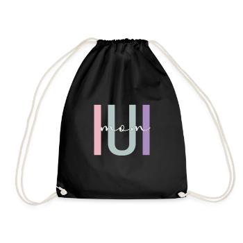 Proud IUI Mama IUI Intrauterine Insemination Mama - Drawstring Bag - black - Front