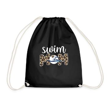 Stolze Schwimmmama Mutter Schwimmer Schwimm-Mama - Turnbeutel - Schwarz - Vorne