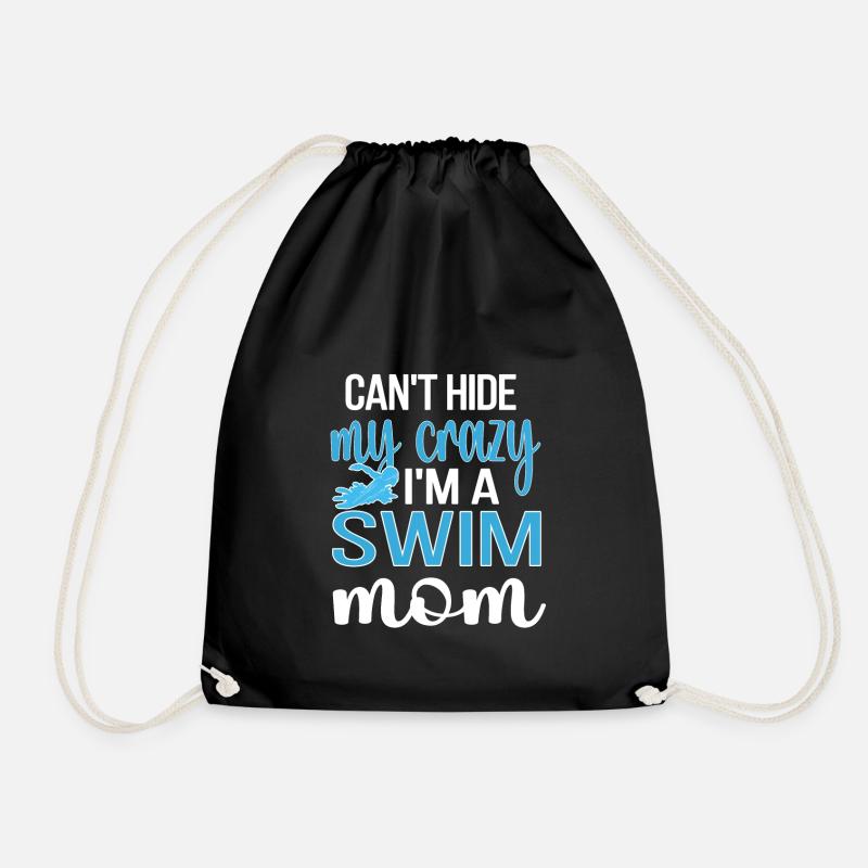 Schwimmmama Mutter Von Schwimmer Schwimm-Mama - Turnbeutel - Schwarz