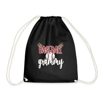 Grammy Oma Eines Baseballspieler Baseball Grammy - Turnbeutel - Schwarz - Vorne