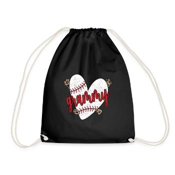 Grammy Oma Eines Baseballspieler Baseball Grammy - Turnbeutel - Schwarz - Vorne
