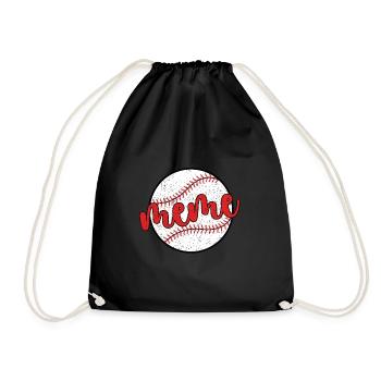 Meme Grand-mère d’un joueur de baseball Baseball Meme - Sac de sport léger - noir - Devant