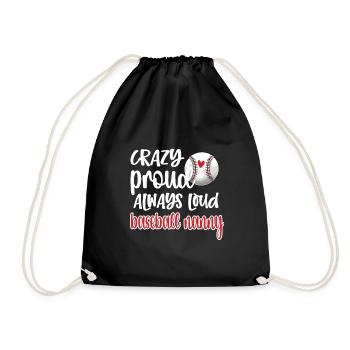 Nanny Grandma From Baseball Player Baseball Nanny - Drawstring Bag - black - Front