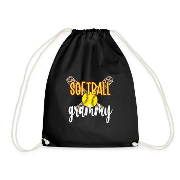 Grammy Oma Eines Softballspieler Softball Grammy - Turnbeutel - Schwarz - Vorne
