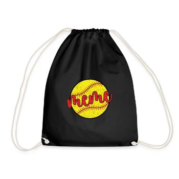 Meme Grand-mère d'un joueur de softball Softball Meme - Sac de sport léger - noir - Devant