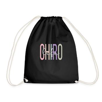 Proud Chiropractor Chiropractic Gift - Drawstring Bag - black - Front