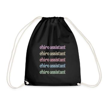 Chiropraktischer Assistent Chiropraktik Assistent - Turnbeutel - Schwarz - Vorne
