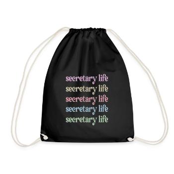 Best Secretary Appreciation Office Worker - Drawstring Bag - black - Front