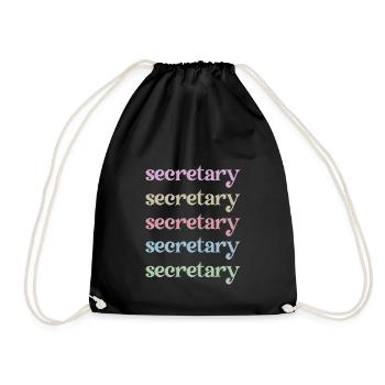 Best Secretary Appreciation Office Worker - Drawstring Bag - black - Front