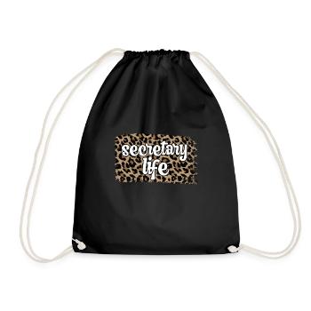 Best Secretary Appreciation Office Worker - Drawstring Bag - black - Front