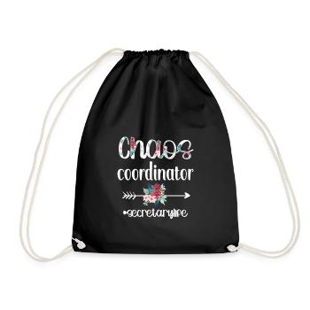 Secretary Gift Office Worker Appreciation - Drawstring Bag - black - Front