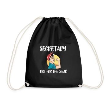 Secretary Gift Office Worker Appreciation - Drawstring Bag - black - Front