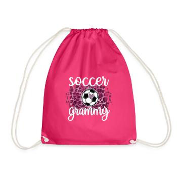 Grammy Grandma From Football Player Football Grammy - Drawstring Bag - fuchsia - Front