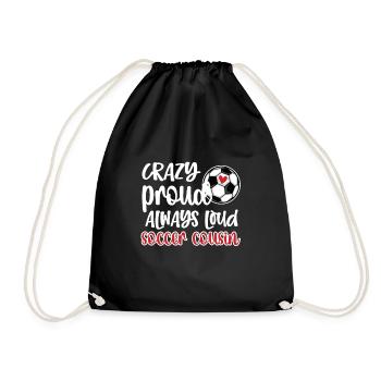 Football cousin Football player cousin Footballer - Drawstring Bag - black - Front