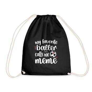 Proud Soccer Meme Grandma Of Soccer Player Meme - Turnbeutel - Schwarz - Vorne