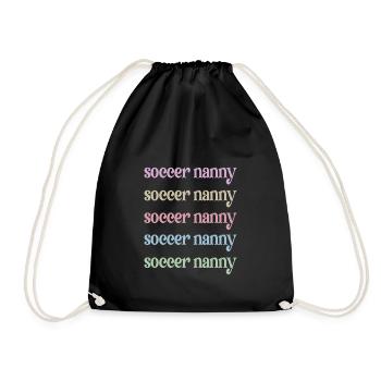 Proud Soccer Nanny Grandma Of Soccer Player Nanny - Turnbeutel - Schwarz - Vorne