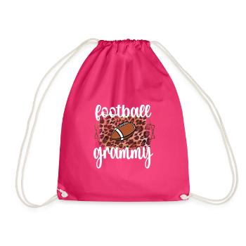 Football Grammy Grandma Of Football Player Grammy - Drawstring Bag - fuchsia - Front