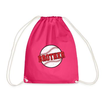 Frère de baseball d’un frère joueur de baseball - Sac de sport léger - fuchsia - Devant