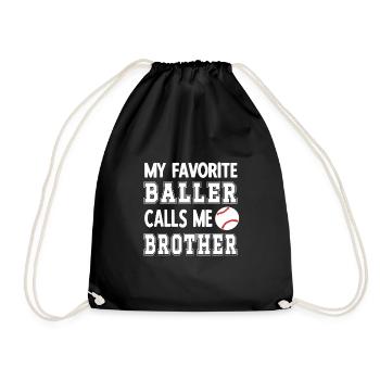Fier frère de baseball du joueur de baseball frère - Sac de sport léger - noir - Devant