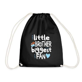 Proud Football Brother of a Football Player - Drawstring Bag - black - Front