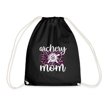 Best Archery Mom Of Archer Mother - Drawstring Bag - black - Front