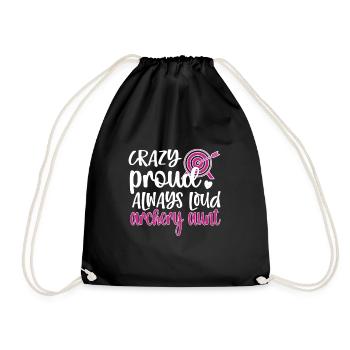 Proud Archery Aunt Of Archers Aunt - Drawstring Bag - black - Front