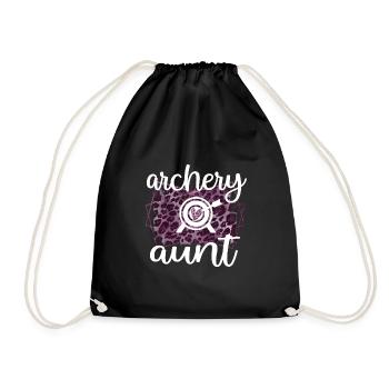 Best Archery Aunt Of Archers Aunt - Drawstring Bag - black - Front