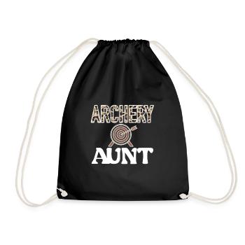 Archery Aunt Of Archers Aunt - Drawstring Bag - black - Front