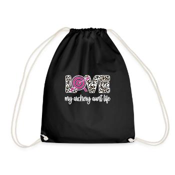 Archery Aunt Of Archers Aunt - Drawstring Bag - black - Front
