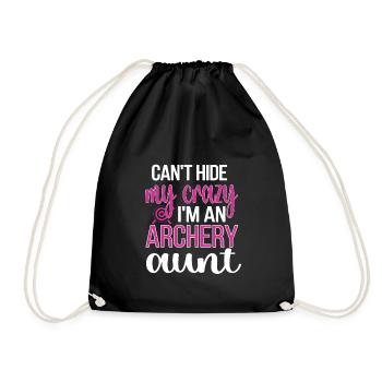 Archery Aunt Of Archers Aunt - Drawstring Bag - black - Front