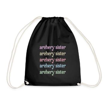 Archery Sister Archer Sister - Drawstring Bag - black - Front