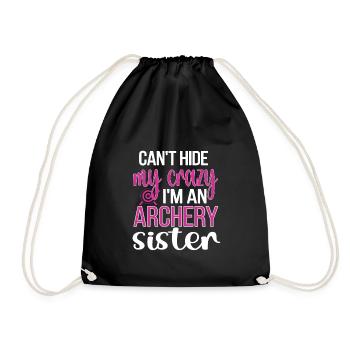 Best Archery Sister of Archers - Drawstring Bag - black - Front
