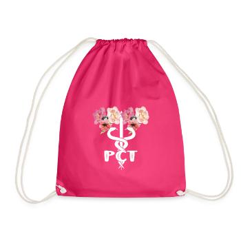 Nursing Technician Patient Care Technician PCT - Drawstring Bag - fuchsia - Front
