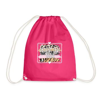 Patient Care Technician Nursing Technician - Drawstring Bag - fuchsia - Front