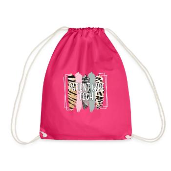 Patient Care Technician Nursing Technician - Drawstring Bag - fuchsia - Front