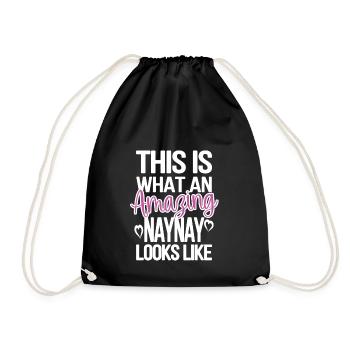 Naynay Grand-mère Cadeau de fête des mères Naynay Grand-mère - Sac de sport léger - noir - Devant