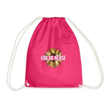 Obstetrics Gynecology OB GYN Nurse - Drawstring Bag - fuchsia - Front