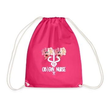 Obstetrics Gynecology Nurse OB GYN - Drawstring Bag - fuchsia - Front